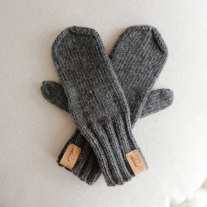Knitted Merino Wool Mittens For Kids, Toddler Knit Mittens