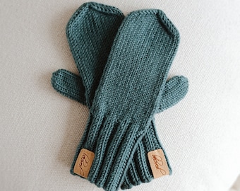 Toddler Mittens Merino Wool With String, Warm Winter Mitts, Hand knitted Kids/Children Mittens