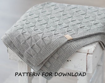 Reversible Baby Blanket Knitting Pattern, Baby Blanket Pattern