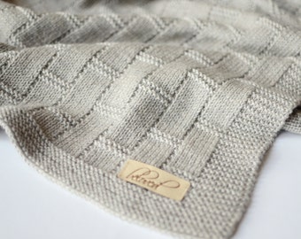 knit baby blanket etsy