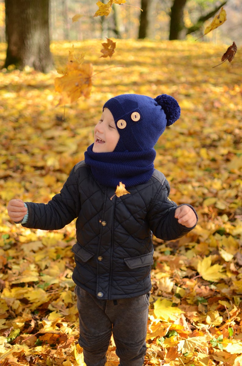 Toddler Boy Winter Hat With Pompom image 2