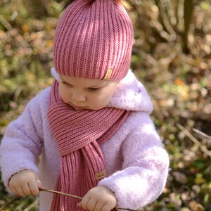 Hand Knitted Fur Pom Pom Girl Winter Hat image 3