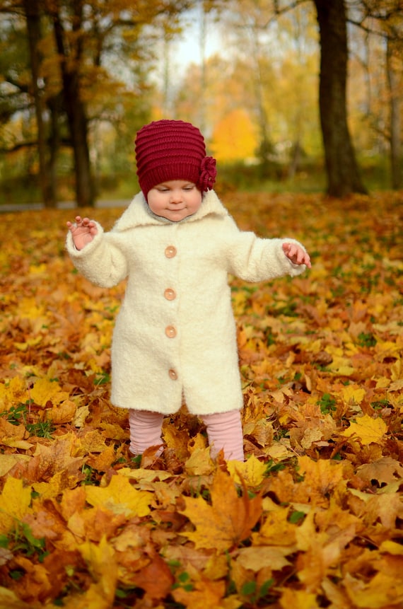 Normal Tejido Hacer las tareas domésticas Blanco niño niña abrigo lana niña niña chaqueta bebé niña - Etsy México