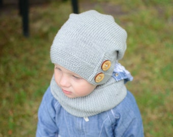 Knit Toddler Boy Slouchy Winter Beanie