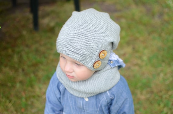 Knit Toddler Boy Slouchy Winter Beanie