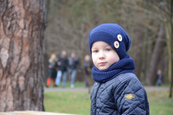 Navy blue toddler store winter hat