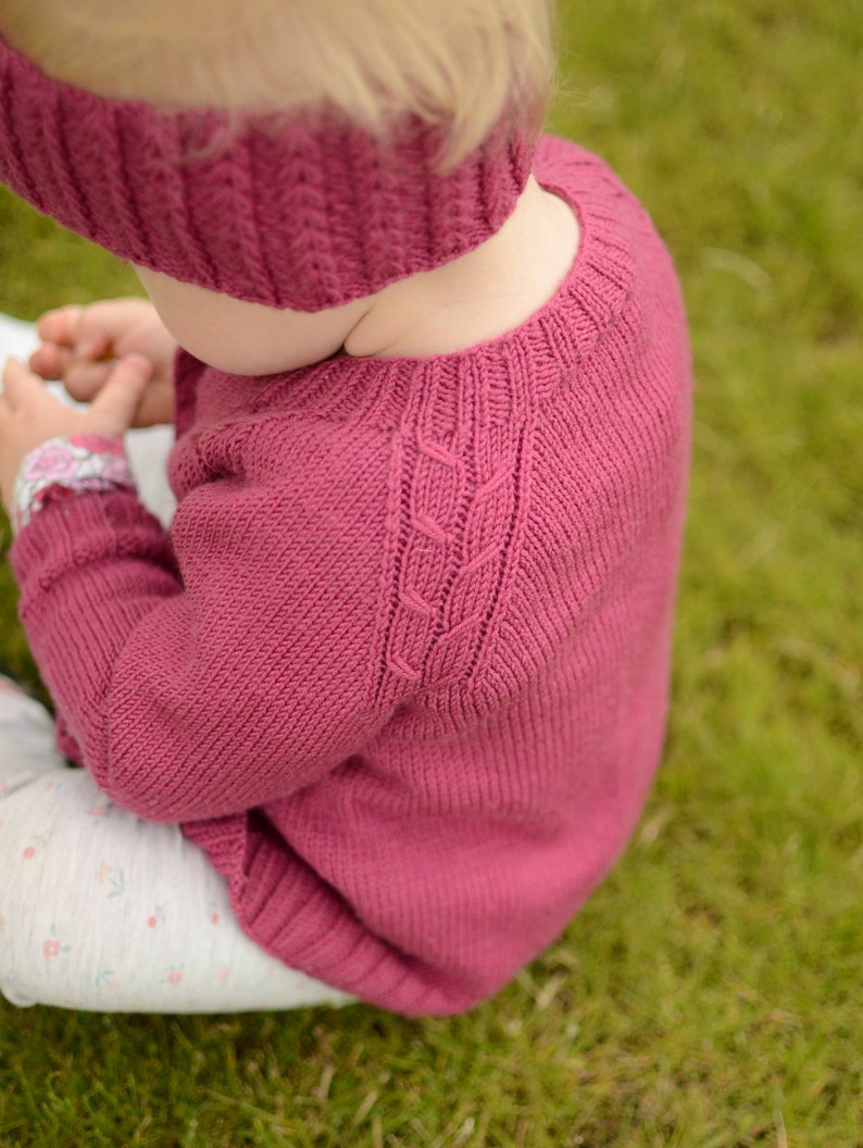 Hand Knitted Baby Cardigan, Baby Girl Knit Cardigan, Toddler Girl Wool Cardigan, Hand Knit Toddler Sweater, Merino Wool Baby Sweater image 5
