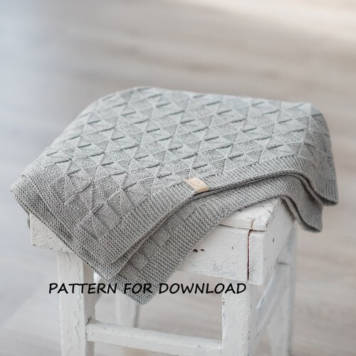Reversible Baby Blanket Knitting Pattern Baby Blanket Pattern Etsy