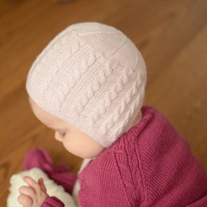 Cable Baby Bonnet - Etsy Cable Baby Bonnet - Etsy