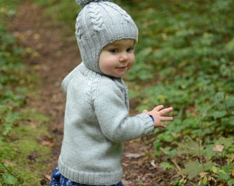Gebreide baby jongen met Pom Pom Kleding Jongenskleding Babykleding voor jongens Truien handgemaakte 