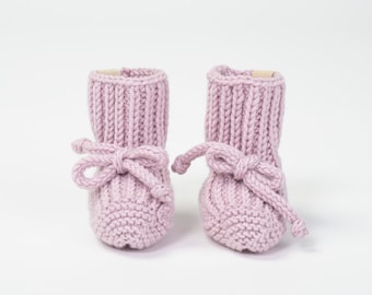 Botines de bebé de punto, botines de punto para recién nacidos