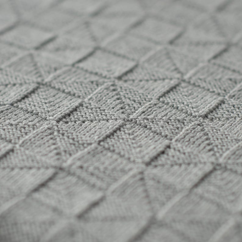 Reversible Baby Blanket Knitting Pattern, Baby Blanket Pattern image 3