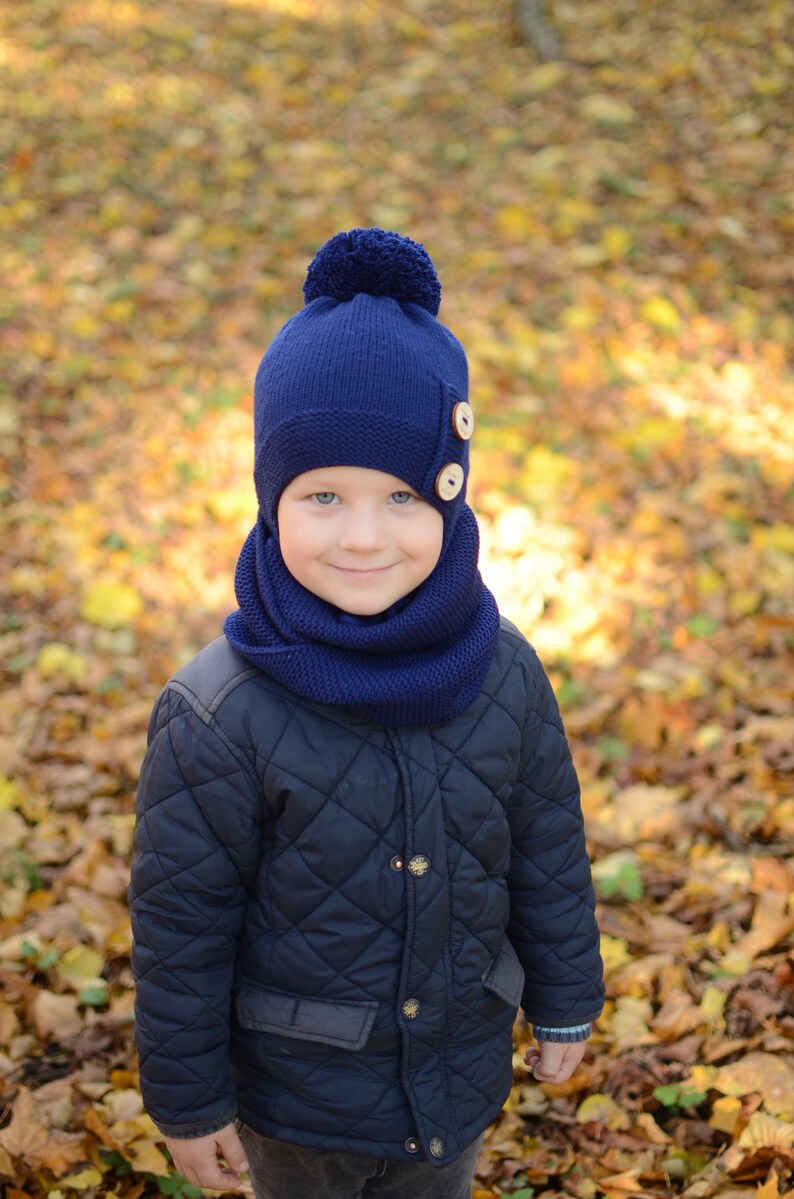 Toddler Boy Winter Hat With Pompom image 5