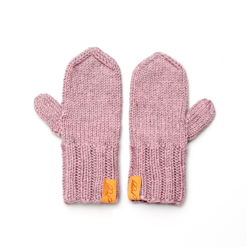 Knitted Mittens For Girl, Knit Toddler Mittens