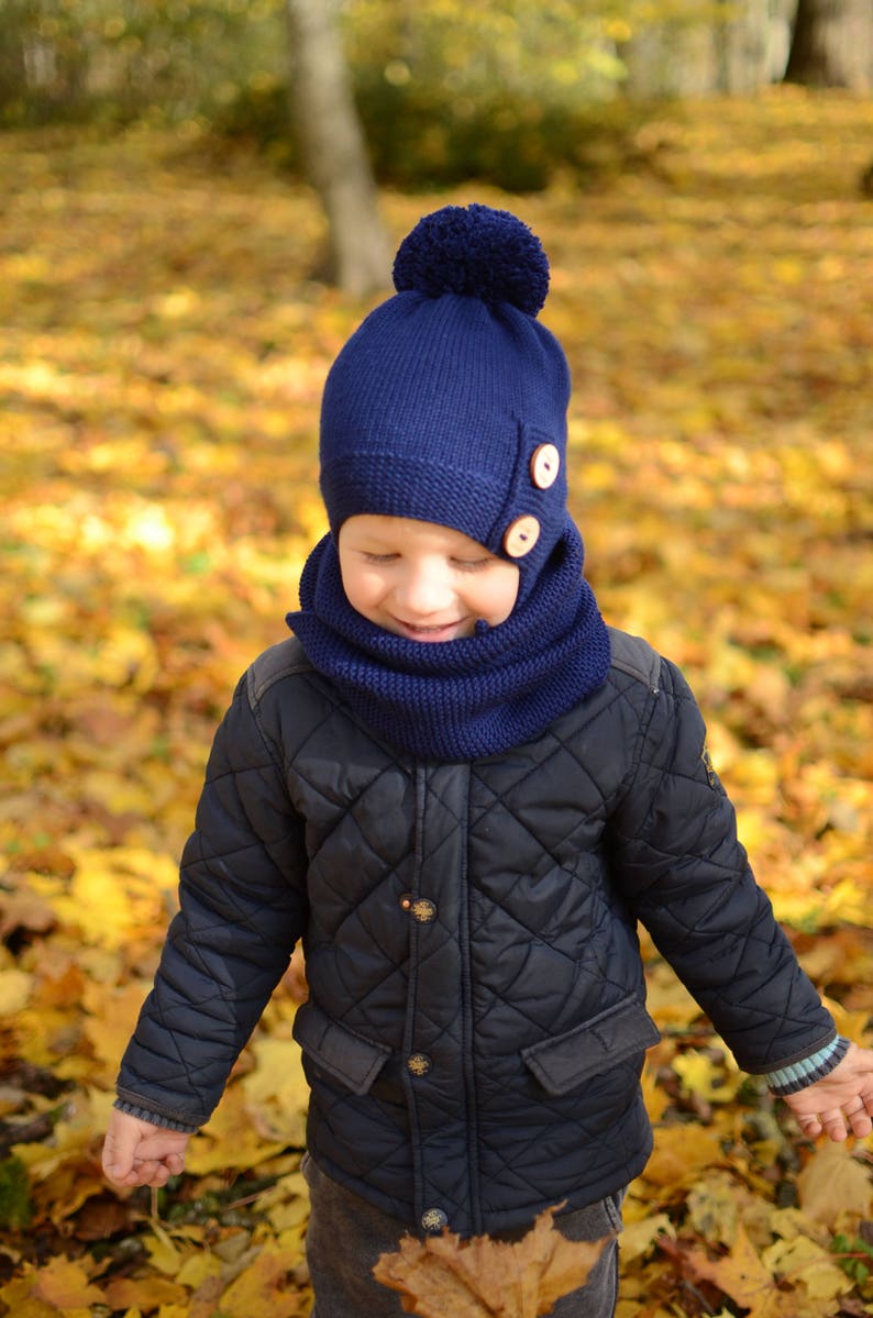 Toddler Boy Winter Hat With Pompom image 6