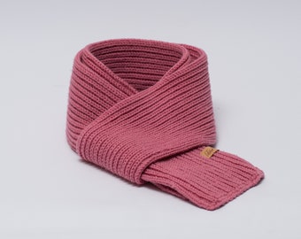Rosa Merino Wolle Strickschal: Baby Kleinkind Winter Schal