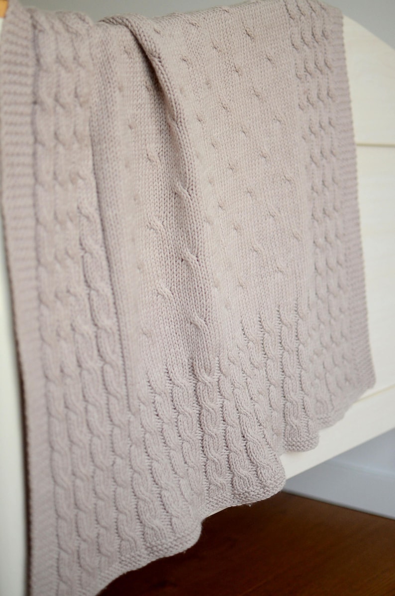 Hand Knit Wool Baby Blanket Knit Newborn Blanket Etsy Ireland