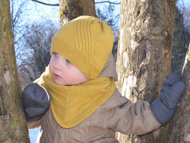 Baby Boy Knit Hat, Winter Toddler Boy Beanie, Kids Beanie, Knitted Toddler Hat, Knit Boys Hat, Merino Wool Hand Knitted Hat image 1