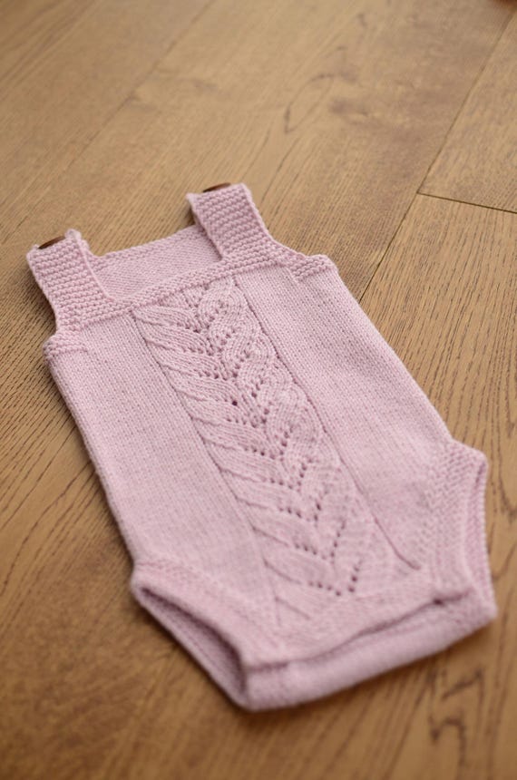 pink knitted romper
