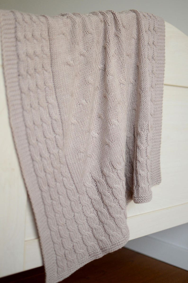 Hand Knit Wool Baby Blanket Knit Newborn Blanket Etsy Ireland