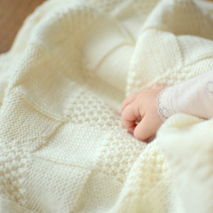 Baby Blanket Knitting Pattern, Knit Baby Blanket Pattern in English image 3