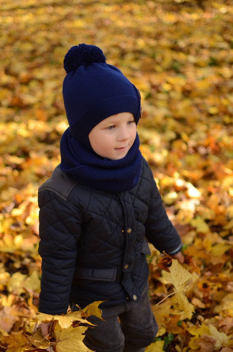 Toddler Boy Winter Hat With Pompom image 7