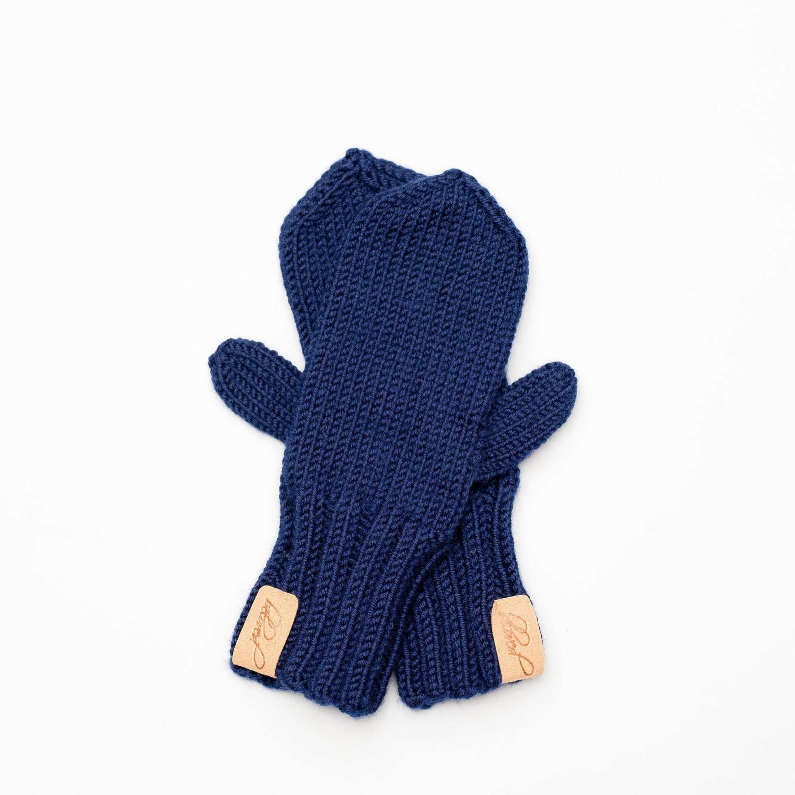 Navy Wool Toddler Mittens Knit Kids Blue Mittens Merino Wool Etsy