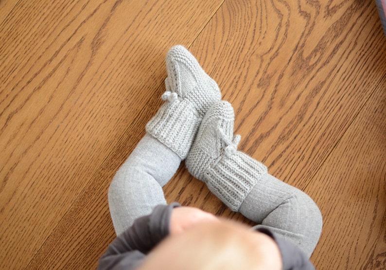Merino Wool Baby Booties Baby Boy Booties Baby Girl Booties image 1