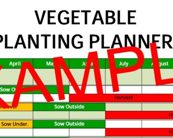 A3 Laminated Garden Planting Calendar Year-round Planner for 36 Herbs ...