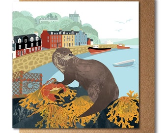 Tobermory Otter, Isle of Mull Eco Greetings Card