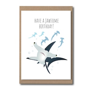 Hammerhead Shark Birthday Eco Greetings Card