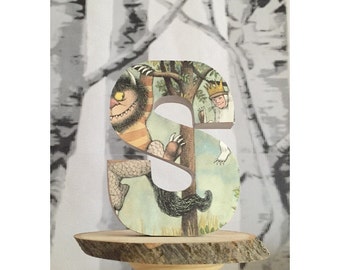 Where the Wild Things are  8 inch standing letters and numbers -Wild one