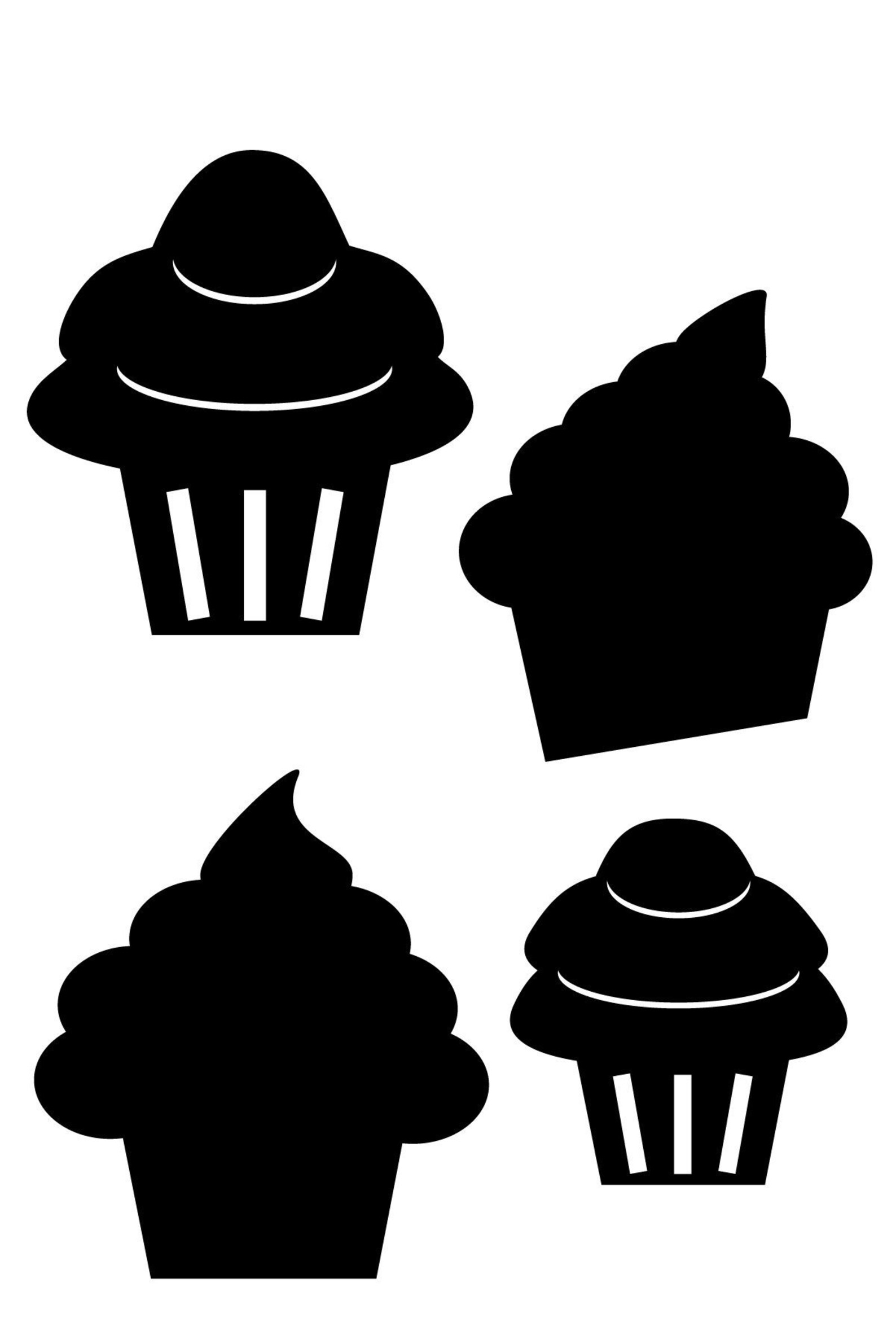 Cupcakes SVG Cut File for Cricut & Silhouette Etsy