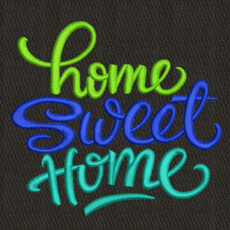 Saying Home Sweet Home Machine Embroidery Design digital Etsy