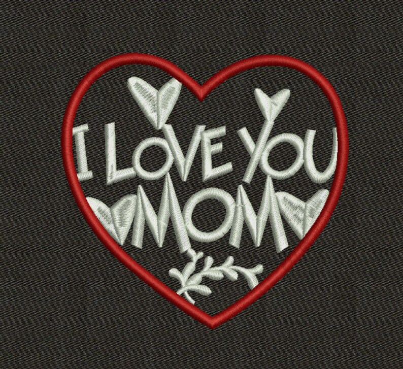 Saying i love you mom machine embroidery design digital  etsy Saying i love you mom machine embroidery design digital  etsy