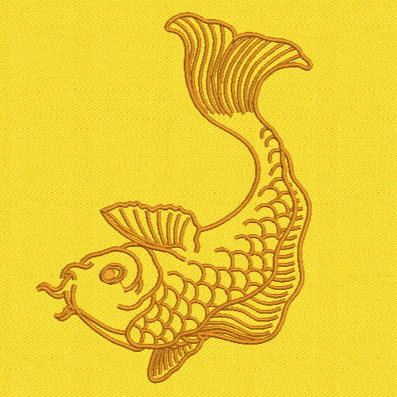 Koi fish machine embroidery design digital instant download  etsy Koi fish machine embroidery design digital instant download  etsy