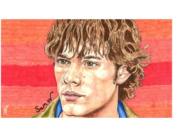 Sam Winchester - Supernatural, Art print, Giclee Print
