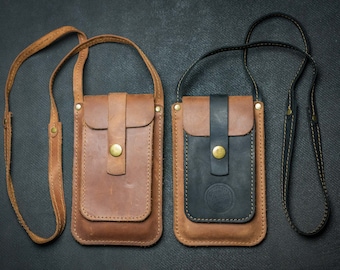 Leather Phone Bag | Handcrafted | Designer Crossbody Bag | Crossbody Phone Bags | Leather Phone Holder | Cross-Body Bag | Mini Shoulder Bag