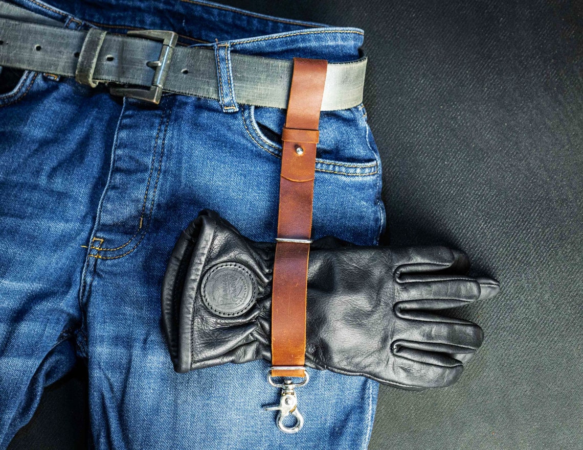 Leather Glove Keeper Glove Holder Firefighter Glove Strap Etsy
