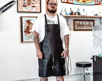 Artisanal Split leg Leather Apron, Blacksmith Apron, Woodworker Apron, BBQ Apron, Butcher Apron, Tattoo Apron, Chef Apron, Carpenter Apron