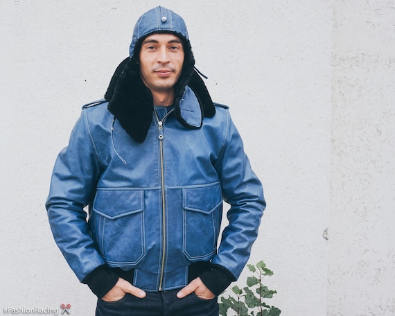 denim aviator jacket mens