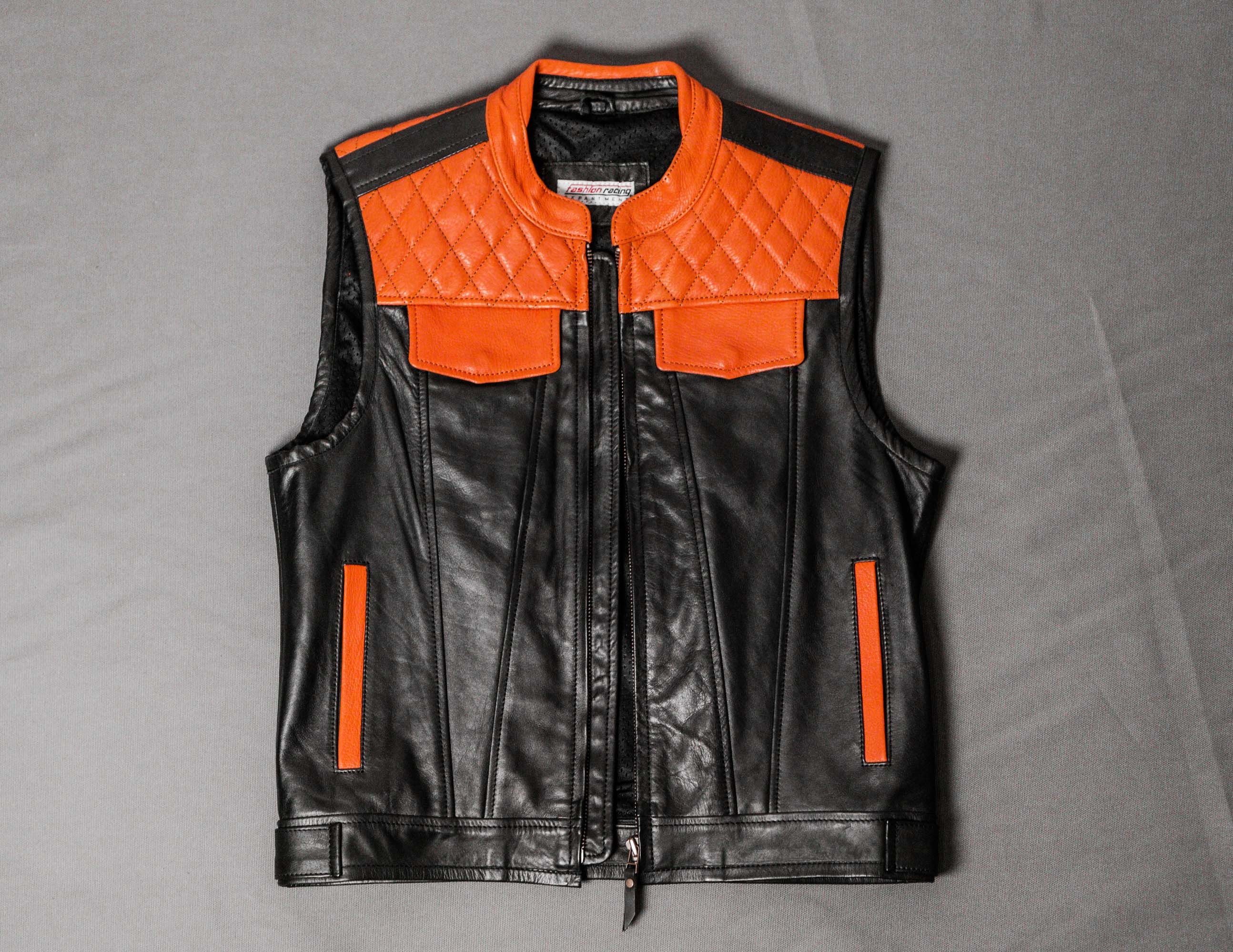Motorcycle Leather Vest, Biker Vest Diamond Stitched, Black Orange Leather Vest,custom Leather Vest by Fashion-racing,handcrafted,biker Gift - Etsy Motorcycle Leather Vest, Biker Vest Diamond Stitched, Black Orange Leather Vest,custom Leather Vest by Fashion-racing,handcrafted,biker Gift - Etsy