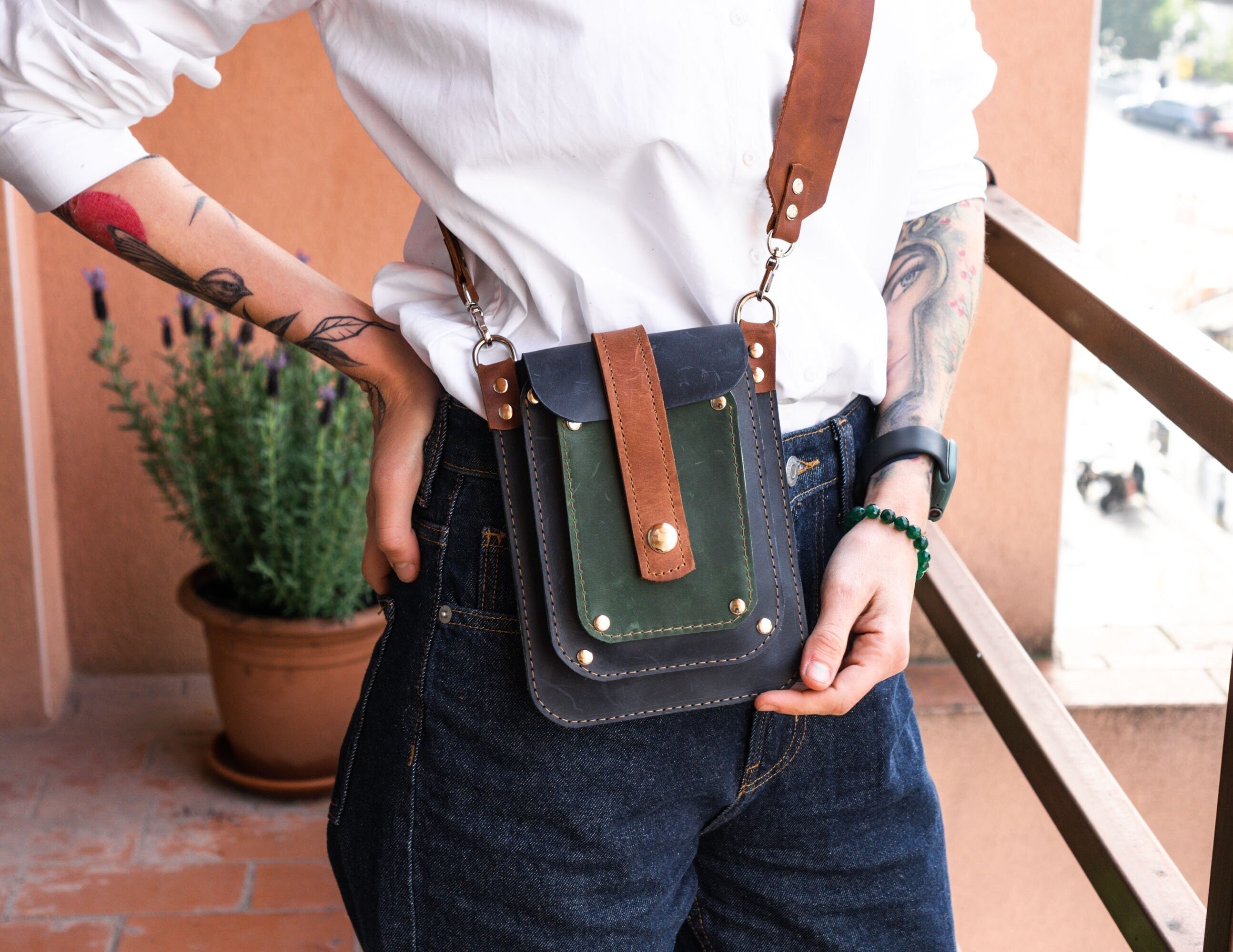 Crossbody Phone Bagvertical Leather Phone Bagcrossbody Phone