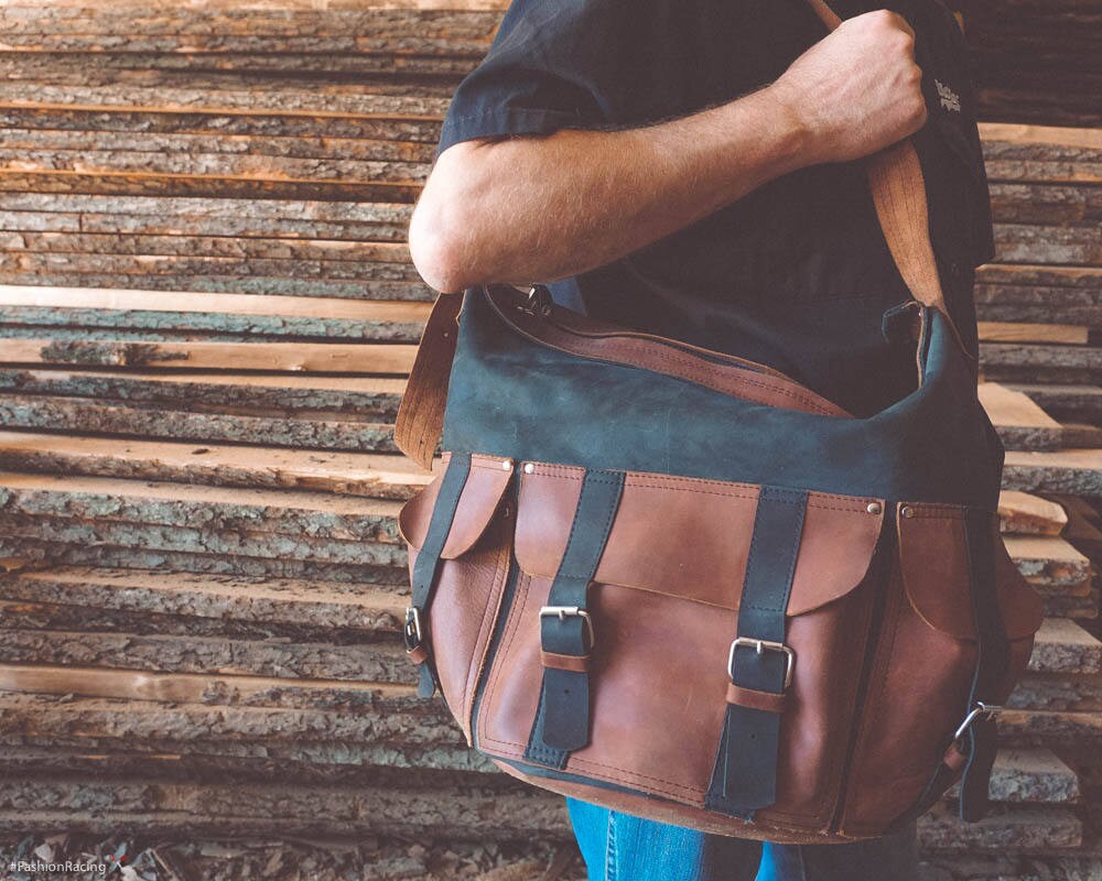 personalized messenger bags leather