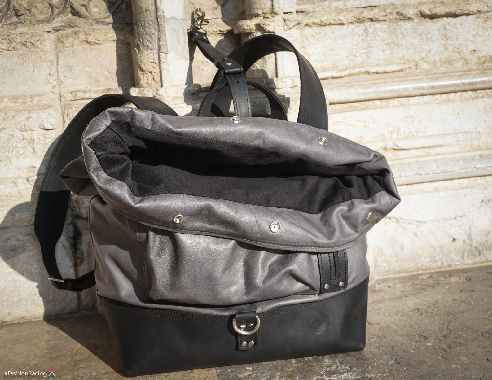 Motorcycle Leather Backpack Custom Large Leather Backpack Etsy