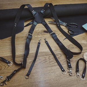 Leather camera harness Leather camera strap Pesonalized Two cameras strap Dual camera strap DSLR leather harness Photographer camera harness