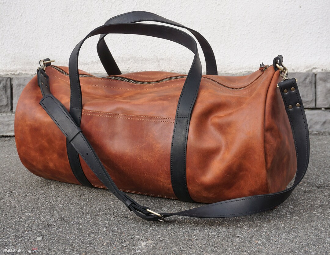 Leather Bag for Men, Monogrammed Duffle Bag, Personalized Duffle Bag Men, Leather Duffle Bag