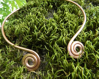 Celtic copper torques. Handmade copper necklace.