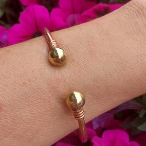 Handmade celtic style copper and bronze bracelet - copper jewel - celtic jewel