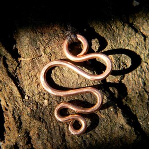 Celtic copper snake pendant - copper jewel - celtic jewel
